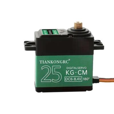 China TIANKONGRC TD-8825MG Digital Servo 25kg High Torque 360 Degree Continuous Rotation Angle-uncontrollable 500-2500usec Metal Gear RC Servo for Robot Gimbal Car Aircraft for sale