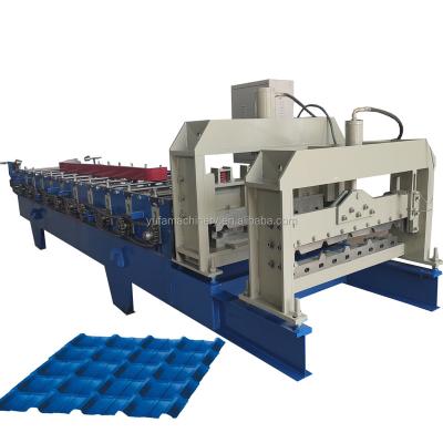 China Hotels China Cheap Price Color Metal Roof Glazed Roll Forming Machine for sale