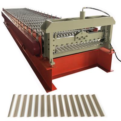 China Guyana South America Hydraulic Ststion Corrugated Roll Forming Machine for sale