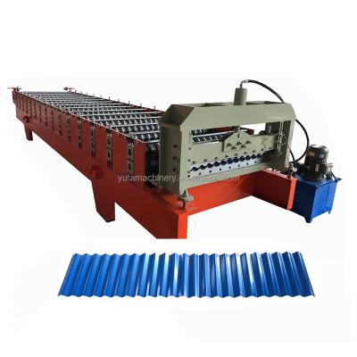 China Production Chile 840 And 836 Corrugated Roll And Roof Sheet Bolivia Trapezium Roof Panel Forming Machine for sale