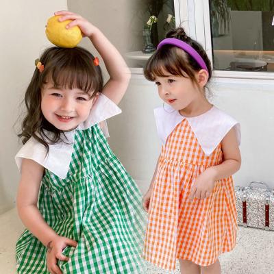 China 2022 Summer New Baby Girl Dress Washable Style Floral Dress New Style Long Skirt Puff Sleeve Princess Dress for sale