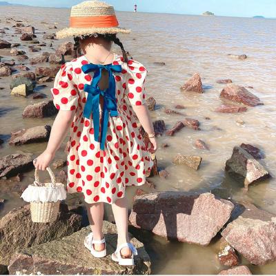 China 2022 Summer New Baby Girl Dress Baby Girl Skirt Long Sleeve Puff Princess Dress Washable Floral Stitch Dress for sale