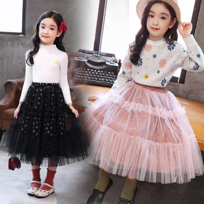 China Girls Anti-Wrinkle Harden Floral Tutu Dancing Mini Birthday Princess Ball Gown Children Kids Dance Skirts for sale