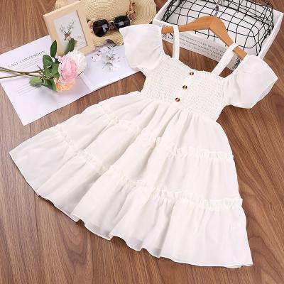 China 2021 new summer anti-static girls flower printing strapless dresses wholesale children's dresses for sale