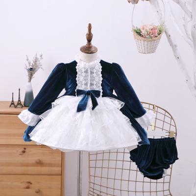 China Anti-Static Baby Dresses Vintage Spanish Girls' Dress Ruffles Clothing Wholesale Children's Lolita Children's Clothes Boutiques for sale