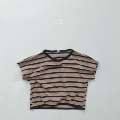 China New Boys Plus Size T-shirt Summer Fashion Cotton Tops Striped Children Clothes for sale