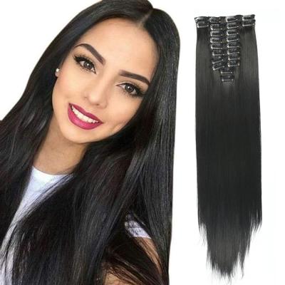 China Straight 100% High Quality Real Hair Bundles Hair Clips Hair Extensions for sale