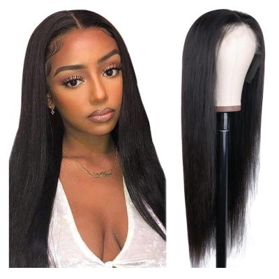 China 360 Lace Front Wig,Free Shipping Virgin Silky Straight Wave Straight 100% Lace Front Human Hair Wig,Hd Transparent Full Lace Hair Wig for sale