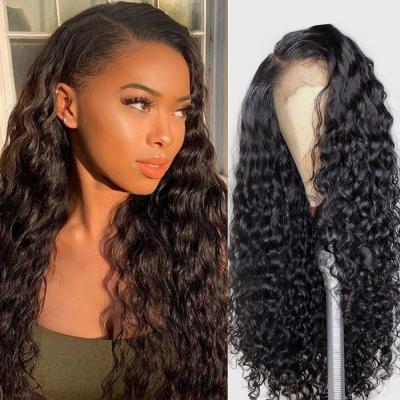 China Deep Wave 40 Inch 360 Lace Band Transparent Wigs For Color Women Wig Full Lace Brazilian Deep Wave 13x4 Lace Front Human Hair Wigs for sale