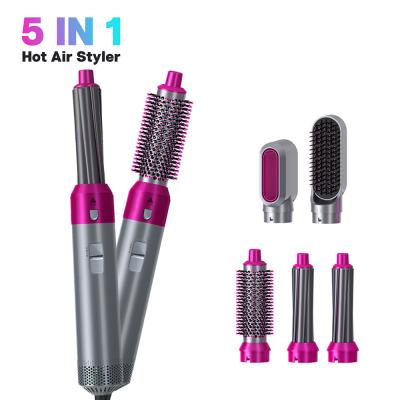 China New Fashionable Design Professional 5 in 1 Portable Electric Hair Straightener Hot Airbrush for sale