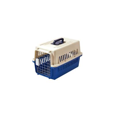 China Breathable Plastic Sets Rolling Wire Door Plastic Travel Dog Crate for sale