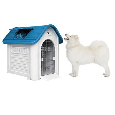 China Breathable Compass Plastic Pet Kennel With Chrome Door Easy To Assemble Puppy Shelter With Vents And Door for sale