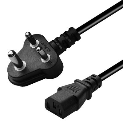 China Types 3 Pin Power Cable 1.5m Lesser South Africa Cable Wholesale AC Power Adapter Cable Cord Wire for India for sale