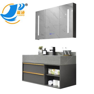 China Modern Bathroom Cabinet Set Hung Bathroom Wall Cabinet Vanity Simple And Stylish Double Wall Rock Pool Table Custom Dish for sale