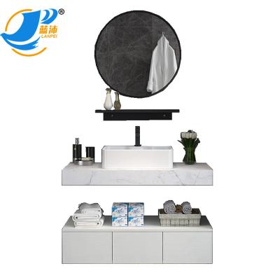 China 2022 Modern Design Modern Bathroom Furniture With Circular Mirrors Cabinet Storage Cabinet for sale