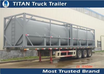 China Q235B 40ft Newport tank containers tanker trailer for Africa market , crude oil trailers for sale