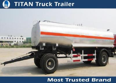 China 20000 Liters drawbar trailer tanker with 2 axles , diesel fuel tank trailer for sale