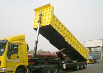 China TITAN 3 Axle end dump trailer 30 CBM rear tipping trailer with the capacity of 60 T for sale