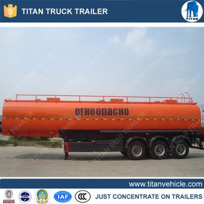 China customized tri axle 42000 litre diesel tanker trailer for Mauritius for sale