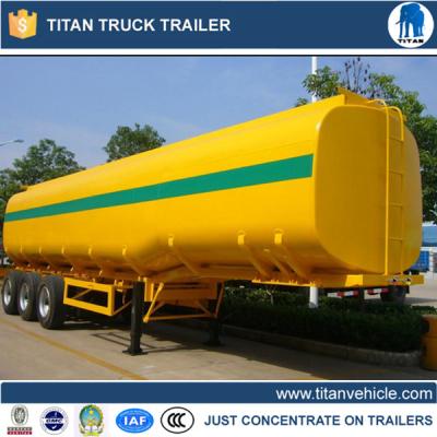 China Tri - axle crude oil , petrol tanker trailer with customized capacity , size , color for sale