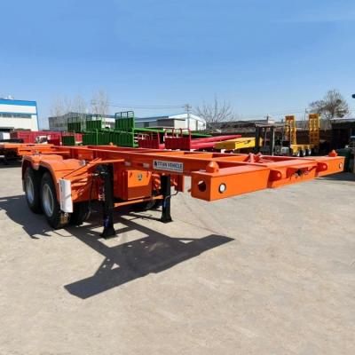 China TITAN 2/3/Tri Axle 20/40 Ft Shipping Container Chassis Skeletal Trailer for Sale Near Me for sale