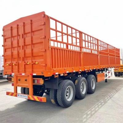 China TITAN Animal Cattle Transport Trailers | Fence Semi Trailer | Sugar Cane Trailer 50 Tons for Sale for sale