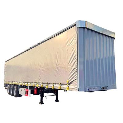 China Curtain Side Trailer Curtainsider Dry Van Box Trailer Sliding Curtain Tarpaulin Semi Trailer fo Sale à venda