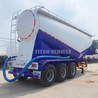 China TITAN New 3 Axle 40ton 50ton V Type Dry Powder Cement Bulker Bulk Cement Tanker Trailer for sale