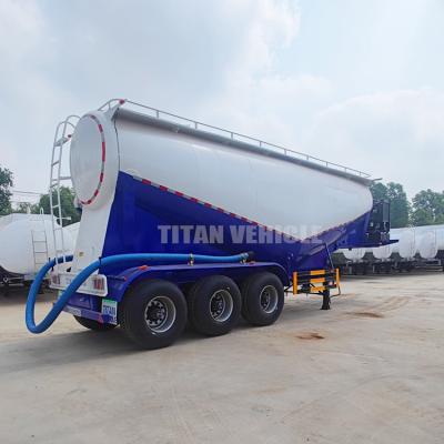 China TITAN 3 Axle 40 CBM Dry Powder Cement Bulker Tanker Trailer for Sale in Saudi Arabia for sale