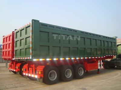 China TITAN VEHICLE 3 axles hydraulic cylinder dump trailer for sale for sale