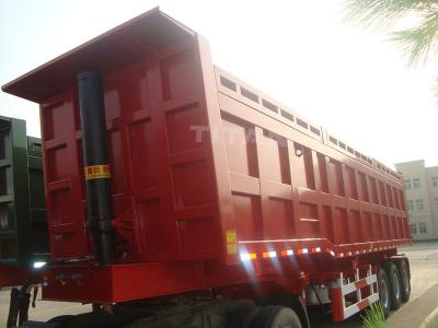 China TITAN VEHICLE 40 ton container tipper trailer with 3 axles for sale for sale