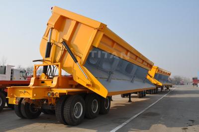 China TITAN VEHICLE tipping semi trailers 3 axles with 40 ton tipper truck for sale