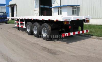 China What is the price on your TITAN 3 axle 40T/60T shipping container transport flatbed semi trailer？ for sale