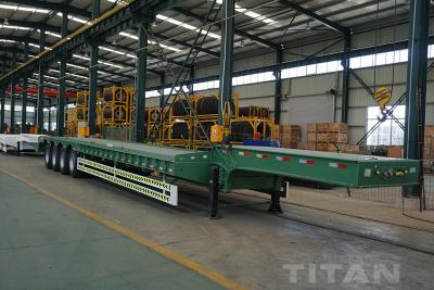 China LOW BED TRAILERS 4 AXLES with lowboy truck dimensions for sale for sale