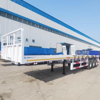 China Tri Axle 40 Feet Semi Flatbed Trailers for Sale Near Me for sale