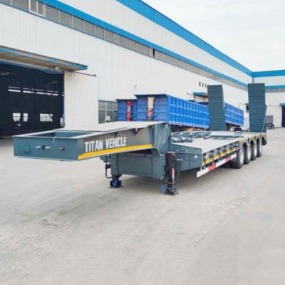 China TITAN 4 Axle 100 Ton 40 Feet Low Bed Trailer Price for sale