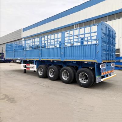 Китай TITAN 4 Axle 80Ton Fence Cargo Trailer with Fence Cargo Semi Trailer продается