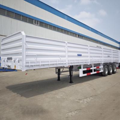 China TITAN Tri Axle 60 Tons Drop Side Trailer for Sale | Sideboard Trailer with Drop Sides Te koop