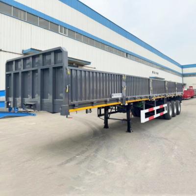 China TITAN Tri Axle 60 Tons Removable Side Wall Trailer with Side Walls Te koop