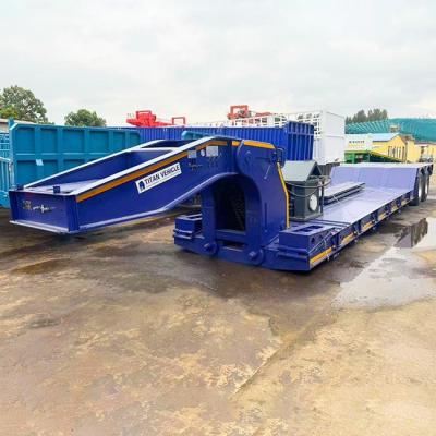 Κίνα TITAN 40Ft Lowboy Gooseneck Trailer for Sale Near Me προς πώληση