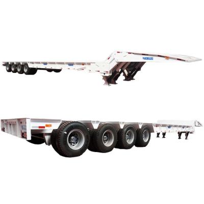 Cina TITAN 4 Axle 100 Tons Folding Gooseneck Trailer for Sale | Folding Neck Lowboy for Sale in vendita