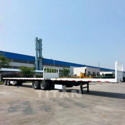 China Interlink b-double Flatbed Semi Trailer for sale