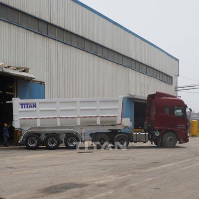 China Tipping semi trailers 2 axles tipper Semi Trailer high quality semi dump trailer for sale for sale