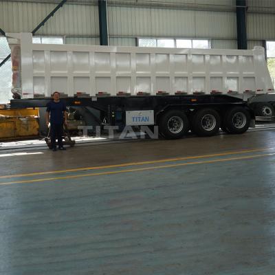 Chine TITAN 40 cubic meter tipper trailer tipper trailer rear dump trailer for sale à vendre