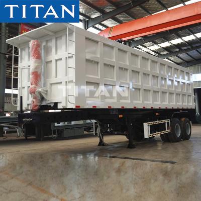 China TITAN 2 axles 50 / 60 / 70ton  tipper trailer Dump Truck Trailer for sale