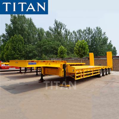 China TITAN 120t Detachable Gooseneck Deck Semitrailer Goose Neck Trailer for sale