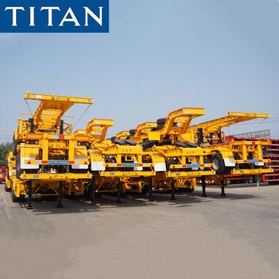 China TITAN Semi remolque esquelético de 3 ejes de 40 pies para el transporte de contenedores en venta