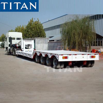 China TITAN Cargador delantero de cuello de ganso Remolque de cama baja en venta