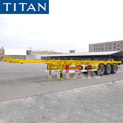 China Semi-remolque TITAN Skeleton para el transporte de contenedores en venta