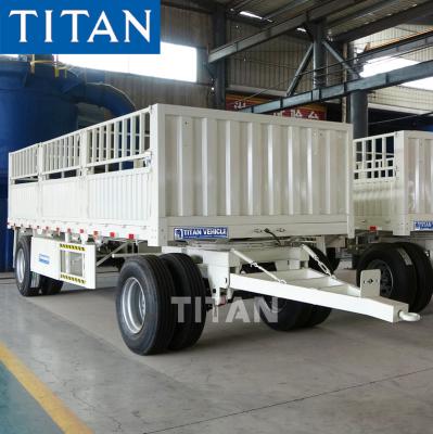 중국 TITAN 2 Axles 30T Fence Full Trailer Stake Truck Trailer for Sale 판매용